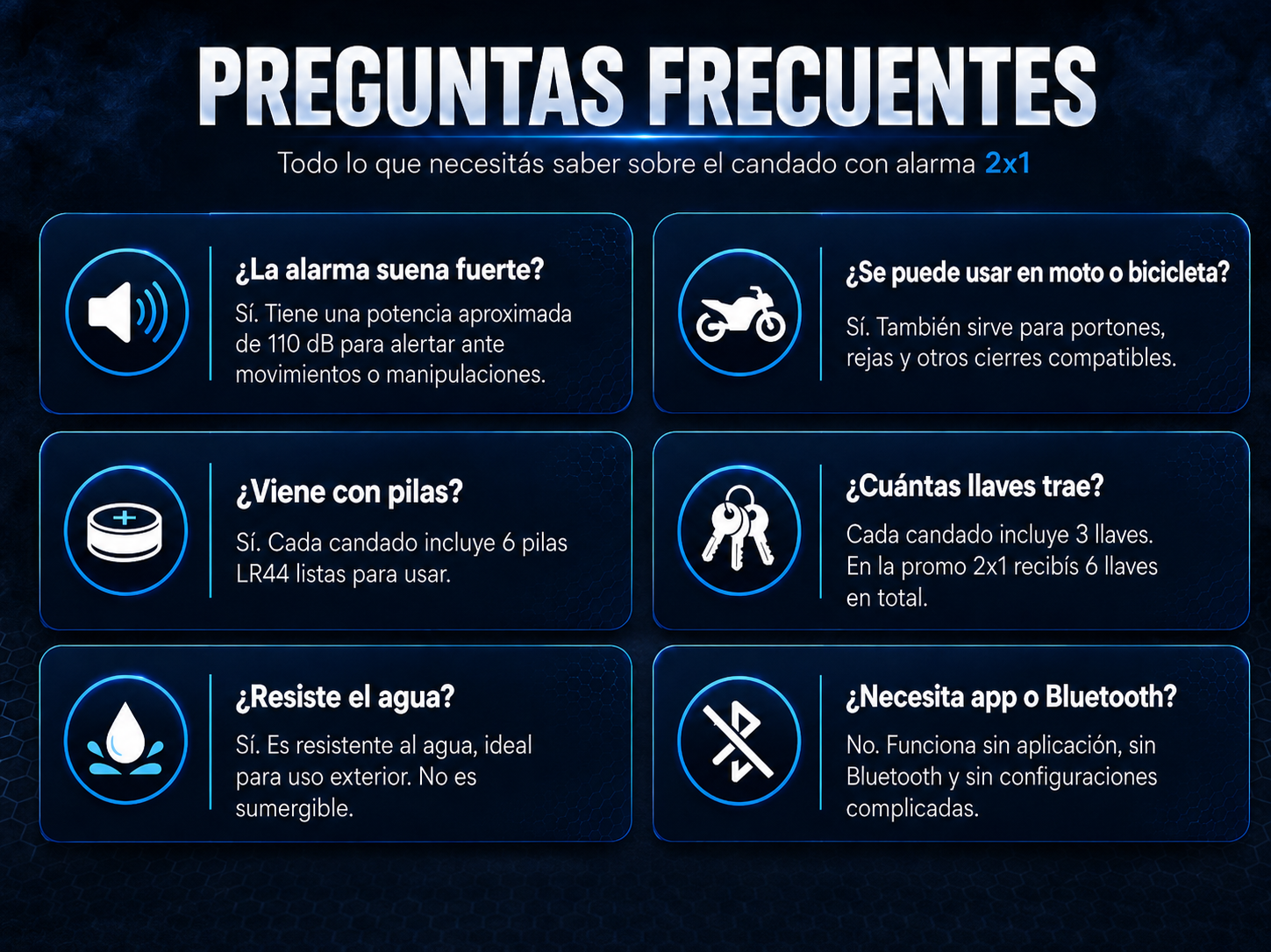 Candados con alarma